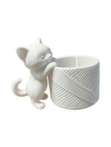 Cute Cat Design Succulent Planter, Resin Cat-Shaped Flower Pot, Desktop Mini Plant Pot, Suitable For Indoor Home Office Desk Decoration, Unique Gift For Cat Lovers - Multiple Styles - View 6