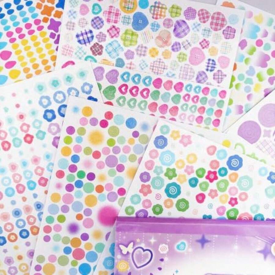 シール コラージュ 素材 ステッカー フレーク 大容量 Frekyar 詰め合わせ かわいい 手帳 デコ おしゃれ ノート 可愛い セット キラキラ コラージュ素材 ヴィンテージ ご褒美 シール ブック シンプル 丸 花 蝶々 時光 - 写真のように - チェックする 1
