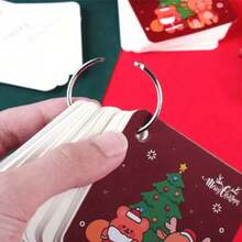4pcs/320pcs Christmas Cartoon Snowflake Blank Index Cards - Portable Pocket Notebook With Detachable Pages, Holiday Design, Perfect For Office Supplies, Learning And Gifting, Gift Stationery | Seasonal Notebook | Compact Size Notebook - Multicolor - View 2