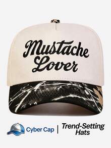 1pc Women's "Mustache Lover" Trucker Hat Adjustable Design Stylish Embroidered Five-Panel Cap Perfect For Casual Wear, Parties Travel - Multi-color - View 11