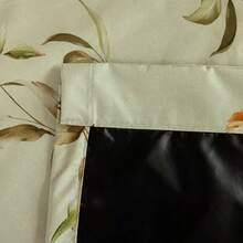 2pcs French Fresh Floral Short Curtains, Kitchen Rod-Pocket Half Curtains, Bay Window Small Window Blackout Curtains, Room Divider Curtains - Green - View 4