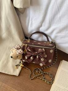 New Handheld Square Bag, Minimalist Shoulder Crossbody Bag - Coffee Brown - View 4