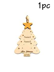 Custom Teacher Name Christmas Ornament, Personalized Classroom Tree Hanging Decor, Teacher Appreciation Holiday Keepsake, Customized Christmas Tree Decoration, Customizable Year & Name Gift, Festive Home Decor, Holiday Gift, Christmas Keepsake - Style C - View 18