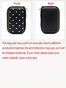New Polka Dot Pattern EVA Hard Shell 4.3 Inch Compact Storage Box - Durable Travel Protective Storage Bag, Suitable For Electronic Accessories, Earphones, Hard Drives And Data Cables; Anti-Drop Zipper Pouch, Vacation Essential, Travel Essential, Teacher's Day Gift For Teachers, Christmas Gift - Multicolor - View 8