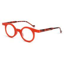 1pc Small Round Reading Glasses, Minimalist Solid Color Frame, Leopard Print Temple Design, With Comfortable Spring Hinges, Unisex - White - View 17