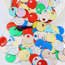 15mm Big Hole Flat Round Sequin Paillettes Large Hole 4mm PVC Loose Sequins And Spangles For Embroidery Applique Knitting Arts Crafts And Embellishment 210pcs/Bag 20g - 20 Grams - View 25