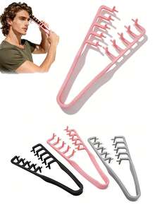 1pc Textured Hair Comb, Volumizing Wide-Tooth Hair Comb, Root Lift Hair Volume Tool, Barber Wide-Tooth & Fine-Tooth Dual-Use Set, ABS Plastic With Textured Handle, Suitable For Men - Comb - View 12