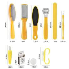 Set Perawatan Kaki, Termasuk Kikir Kaki, Pengangkat Kulit Mati, Parutan Kaki, Alat Pedikur, Unisex Untuk Dewasa dan Anak-anak, Kit Penghilang Kapalan SPA Salon Rumahan, Kikir Kaki Stainless Steel, Pembersih Kaki, Pemotong Kuku - Biru - View 3