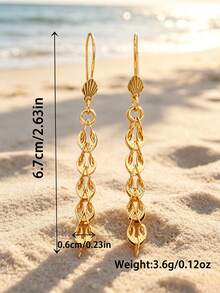 Anting-anting Rumbai Panjang Bergaya Liburan Pantai Bohemian, Cocok untuk Wanita dalam Perjalanan Sehari-hari, Pesta, dan Jamuan Makan - Anting-anting Rumbai Gantung - View 3