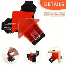 90 Degree Right Angle Woodworking Clamps 4pcs Strong High Spring Clamps Single-Hand Right Angle Fixing Clamps For Picture Frame Background Wall Panel Clamps Dust-Proof Stackable Storage Box Set Woodworking Tools - A - View 6