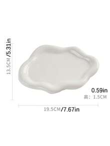 Cloud-Shaped Plastic Tray, Jewelry & Accessories Storage Tray, High-End Jewelry & Perfume Display Stand, Fashion Key Holder, Minimalist Fashion Single-Layer Design, Suitable For Home, Living Room, Office, Enhancing Home Decor - Multicolor - View 11