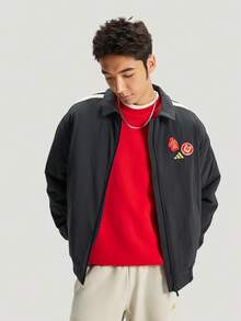 Adidas Men's NYR 3S WV JKT Woven Collarless Jacket KE4057 - Black - View 1