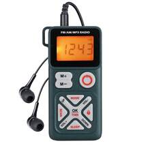 Mini Radio Portable Outdoor Sports FM AM MP3 Radio With USB C 600mAh Rechargeable Battery, Headphone Jack With LCD Display Screen TF Card, Switchable Between EU US Japan - View 8