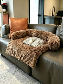 Grey Plush Pet Bed Pad, Sofa Dog Bed, Suitable For Border Collie And Medium-Sized Dogs, Thickened Soft And Comfortable, Indoor Dog Resting Mat - Dark Grey - View 10