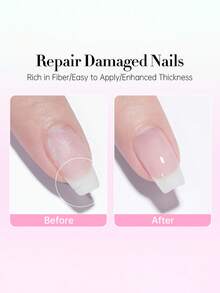 UR SUGAR 15ml Fiber Rubber Base Gel Nail Polish 1/2/3PCS Perlindungan Tahan Lama, Dapat Dilepas, Cocok untuk Kuku Patah, Memperkuat Kuku, Untuk Pemula, Manikur Rumahan, DIY Nail Art - Lapisan Dasar - View 3