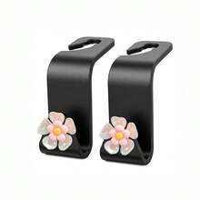 2pcs Double Layer Petal Small Hooks Car Seat Hidden Backrest Hooks Multi-Functional Creative Car Hooks - A - View 8