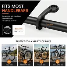 6MSKS 1pc Front Mount Bracket, Bicycle Computer Mount Extension, Extended Base For Installation On Bicycle And Scooter Handlebars - Black - View 2
