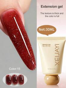 XEIJAYI 15ML Crystal Extension Nail Gel, UV Fast Extension, No Paper Holder, Can Attach Rhinestones - Multicolor - View 21