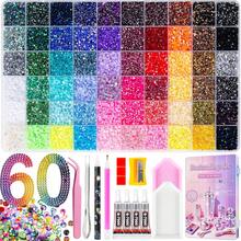 3mm AB色樹脂平底水鑽 32,000顆/40色/28色/24色/15色 3mm平底水鑽套組含B-7000膠水、鑽筆與鑷子，壓克力果凍水鑽DIY衣飾、馬克杯、手機、手工藝、藝術與手工鑽石畫套組，鑽石畫DIY，獨特禮物 - 彩色 - 查看 23