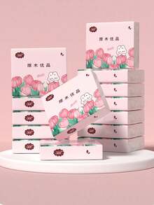 20/40/80/200/400pcs Random Color Portable Handkerchief Paper Bag Facial Tissues Portable Mini Pocket Napkins Students Travel With Tissues - Multicolor - View 8
