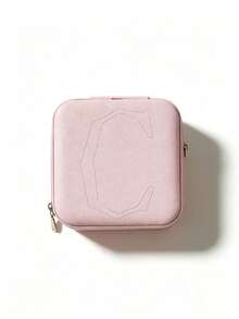 Personalized Initial Mini Portable Jewelry Box A-Z All Letters Available Pink Travel Small Accessory Storage Box Girls Carry Earring Ring Necklace Storage Gift Box - Multicolor - View 20