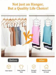 1PC/2PCS Space‑Saving Multi‑Layer Hanger, Closet Storage Organizer For Bras, Tank Tops, Camisoles, Sports Bras, Ties, Swimsuits & Strappy Dresses - Multicolor - View 9