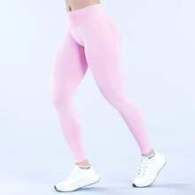 Leggings DFYNE Defy con cintura plana, estilo pantalón de yoga sin costuras, sin pliegues y con diseño que realza las caderas - Rosa Oxidada - Ver 2