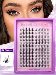 120 Pcs,Different Styles,C/D Curvature,Fluffy And Soft,0.07mm Faux Mink Single Strand,10-18mm Mixed Length Pre-Made Cluster False Eyelashes,Russian Dense D-Shape Cluster Faux Eyelashes Set,Faux Eyelashes Single Strand Dense And Soft,Natural Dense Segmented Faux Eyelashes,Smoky Soft Makeup Effect,Suitable For Daily,Party,Stage And Travel Looks,Thanksgiving And Halloween Essential Eye Makeup,Exquisite Gift,Suitable For Beginners - D - View 12