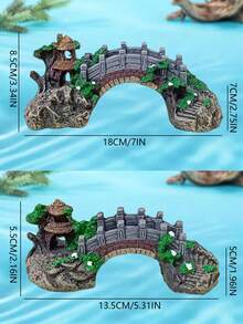 1pc Aquarium Decoration Bridge, Fish Tank Accessories, Resin Bridge, Turtle Climbing Structure, Landscape Arch, Gardening Water Scenery Decor, Ideal Gift For Aquarium Hobbyists - Multicolor - View 4
