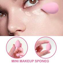 45Pcs All‑In‑One Makeup Tools Set,25Pcs Makeup Brushes,3Pcs Makeup Sponges,6Pcs Mini Makeup Sponges,6Pcs Finger Powder Puffs,3Pcs Triangle Powder Puffs,1Pc Brush Cleaning Bowl,1Pc Eyelash Curler - Multicolor - View 10