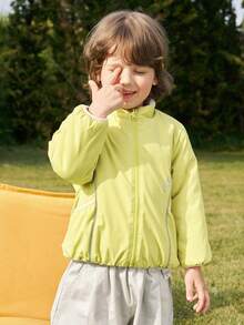 Balabala Reversible Kids Coat Versatile Double‑Sided Autumn Outer Top For Baby Boys & Girls - Yellow Green - View 3