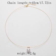DARA Freshwater Pearl Pendant Necklace S925 Silver 9-10mm White Pearl Minimalist Style For Daily Commute And Travel Wear - Multicolor - View 4