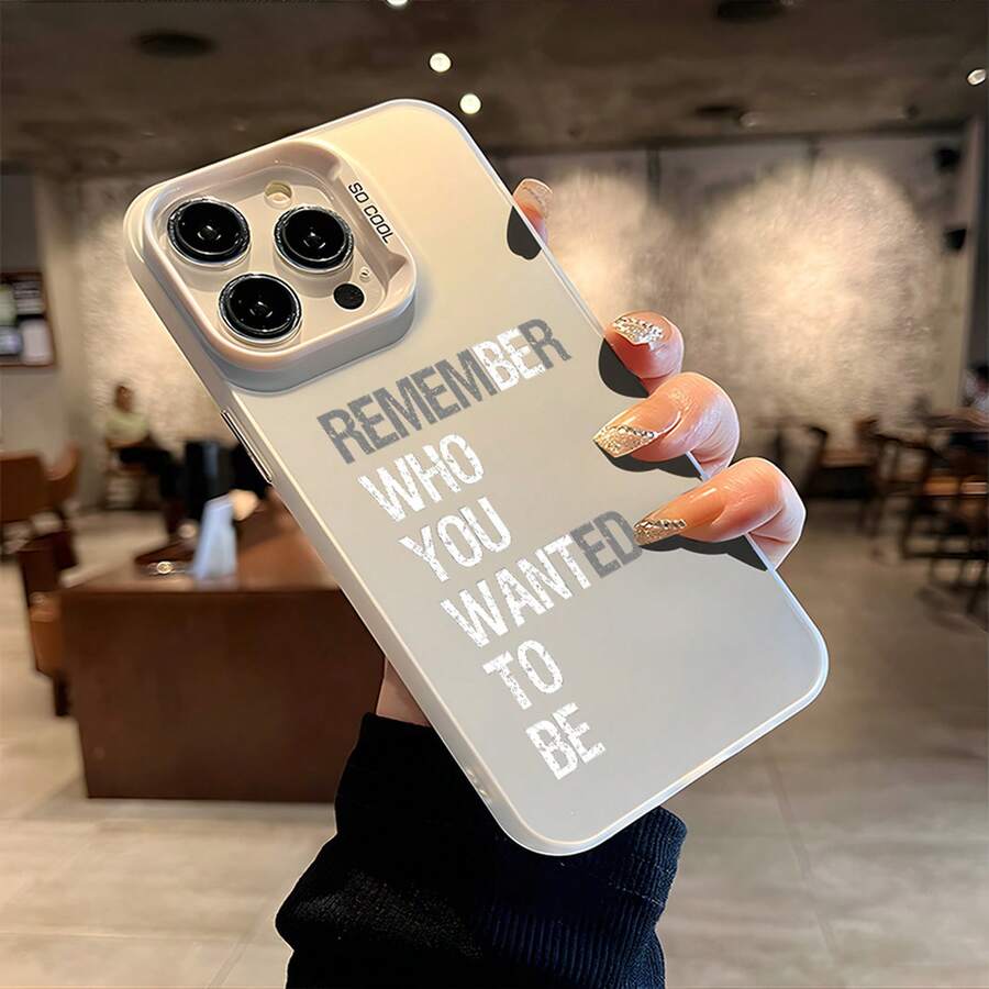 Inspirational Aesthetic Phone Case For Iphone 16 11 15 14 13 12 Pro Max Plus Case Black And Silvery Shockproof Phone Cases Encouragement Gifts For Women Men - Translucent Silver - View 1