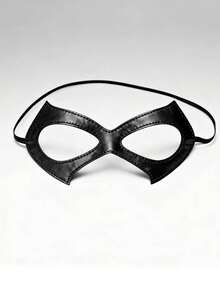 Fashionable Black Leather Nightclub Makeup Ball Mask Exaggerated Halloween Masquerade Party Gathering Eye Mask - Black - View 3