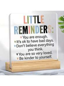Customizable Acrylic Sign With Wooden Stand - Personalized Desktop Decor, Suitable For Businesses, Indoor And Outdoor Use, No Electricity Required - Multicolor - View 8
