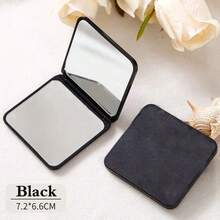 1pc Double-Sided Square Makeup Mirror, Portable Compact Pocket Mirror, Glass Mirror Surface, Cute Gift For Women And Girls, Multiple Colors Available, Portable Beauty Tool, Fashionable Modern Design, Travel Essential - Multicolor - View 12
