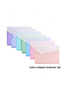 3D Three-Layer Waterproof A4 Transparent Snap Button File Bag, PP Document Organizer For Meeting Tickets And Exam Papers - Multicolor - View 8