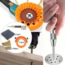 UNISURE 1 Set Multi-Specification Titanium Coated High-Speed Steel Drill Bit & Sharpening Kit (Includes 149 Twist Drills + 20 Hole Sharpening Machine + Center Punch), Minimalist Gold Cylindrical Drill Bits With Spiral Grooves And Sharpening Machine Positioning Slots, Multi-Function Tool For Drilling, Sharpening And Refurbishing Old Drill Bits, Suitable For Home Decor DIY Repair And Father's Day Gift - 149 Drill Bit + Grinder + Center Punch - View 5