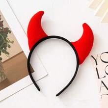 Devil Horn Headband In Stock Cross-Border Hot Holiday Party Ball Red Horn Costume Headband Hair Accessory, Holiday Atmosphere Costume Prop Cosplay - Multicolor - View 7