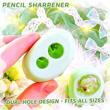 1pc Milk Tea Mini Tornado Pencil Sharpener Cute Cartoon Dual Hole Pencil Sharpener For Elementary Students Plastic Material Dual Hole Design With Flip Cover - Easy To Use, Durable And Sharp, Ideal Choice For Students And Professionals, Essential Drawing And Office Tool - Suitable For School And Office Stationery Supplies | Premium Gift And Prize - Multiple Colors and Random Styles - View 8