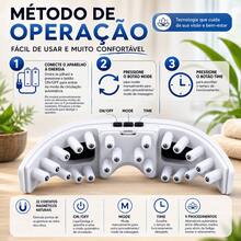 Massageador de Olhos Elétrico com Terapia Magnética e Vibração USB, Alivia Fadiga Ocular e Dor Muscular, 9 Modos de Massagem - 1 - Visão 4