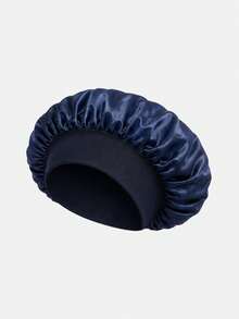 1pc Kids Satin Hair Bonnet, Wide Stretch Elastic Band Sleep Cap, Silk‑Like Night Bonnet For Children Boys Hair Care Home Sleeping - Sleep Cap - View 8