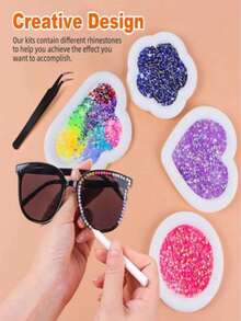 168pcs Random Mixed Color 3mm Colorful Rhinestones Nail Art Decoration, 3D Resin Flat Back Rhinestones With Tweezers Pen, Suitable For Nail Art, Handmade Clothing Fabric Decoration, Multi-Functional Nail DIY Accessories - Multicolor - View 5