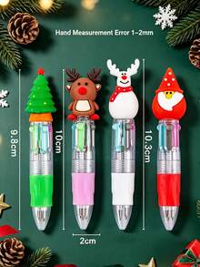 Christmas Colorful Ballpoint Pen, Christmas Mini Press Pen, Suitable For Schools And Offices, Perfect For Exchanging Gifts And Christmas Gifts On Campus. (Random Color And Style) - A - View 8