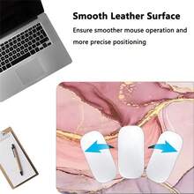 1pc Marble Leather Texture Mouse Pad Premium Rose Gold Luxury Design Soft Leather Large Desk Mat Game Computer Keyboard Pink Gaming - View 8