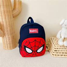 Back To School Disney Marvel Avengers Spider-Man Themed Backpack, Classic Costume Mask Print, Navy Black Blue Multi-Color Options, Durable Oxford Fabric, Front Zipper Storage Pocket, Wide Breathable Shoulder Straps For Weight Reduction, Lightweight Large Capacity, Suitable For School Commute Daily Outings - Backpack - View 5