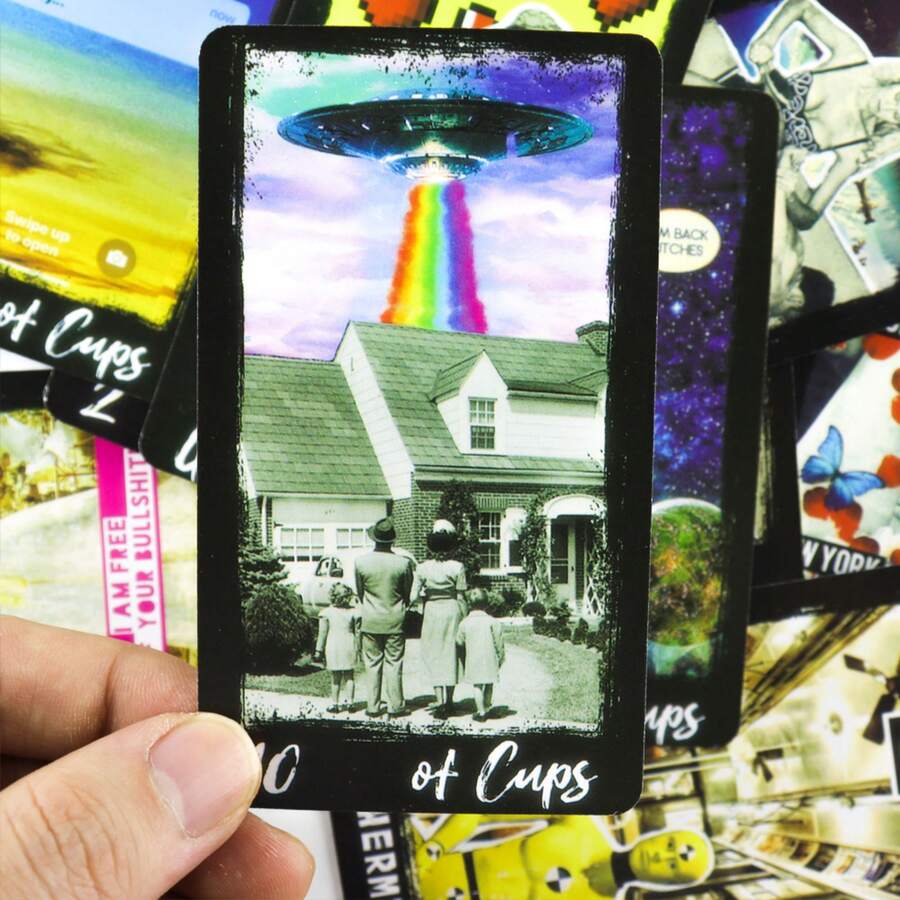 78 Kartu Tarot Klasik Inggris, Cocok untuk Permainan Kartu Ramalan, Permainan Kartu Pesta dan Pertemuan - Hitam - View 1