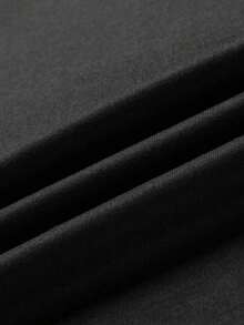 Men's Spring/Autumn Casual Daily Commute Minimalist Versatile Fitted Crew Neck Sweatshirt - Black - View 6