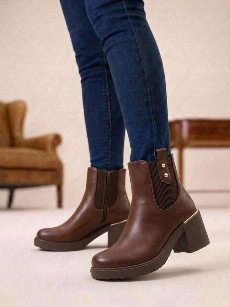 Women Ankle Boots & Booties - Café - View 1