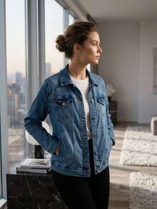 Women Denim Jackets & Coats - Light Wash - View 1